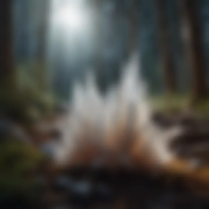 Ethereal Selenite Crystals in Moonlit Forest Setting