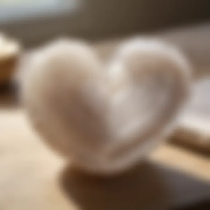 Selenite Heart Bowl in Natural Light