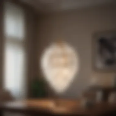 Selenite Light Fixture in Modern Interior