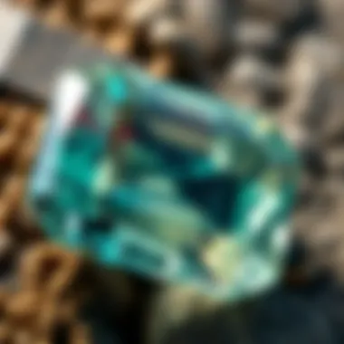 Glimpse of Exquisite Tourmaline Clarity Close-up view of a high-quality tourmaline stone highlighting its clarity and brilliance.