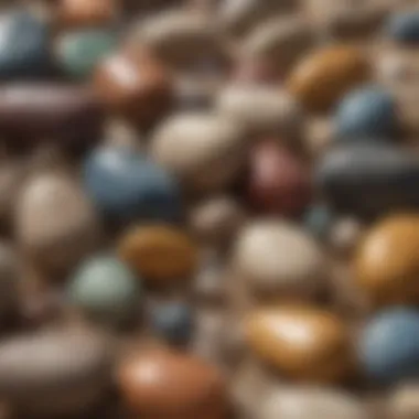Shiny polished rocks after tumbling