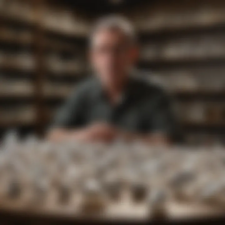 Arkansas quartz collector with prized specimens