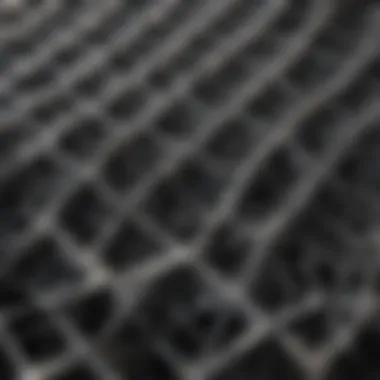 Shungite crystal lattice close-up