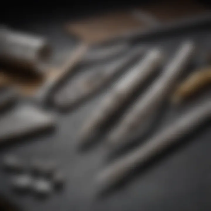 Close-up of sterling silver soldering tools and materials