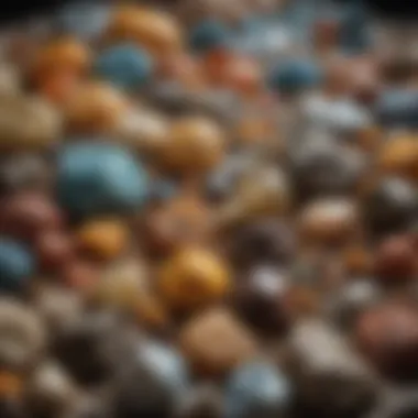 Close-up view of minerals collected using sluice box technology