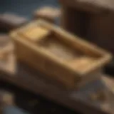 An intricate design of a small gold sluice box showcasing its unique features