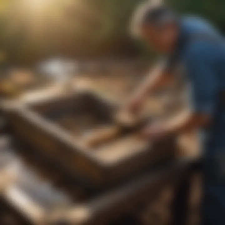 Illustration of maintenance tips for ensuring the longevity of a small gold sluice box