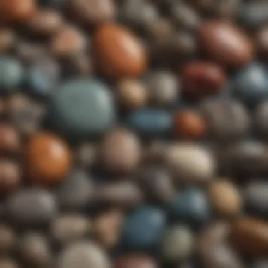 Variety of polished rocks