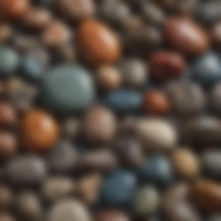 Variety of polished rocks
