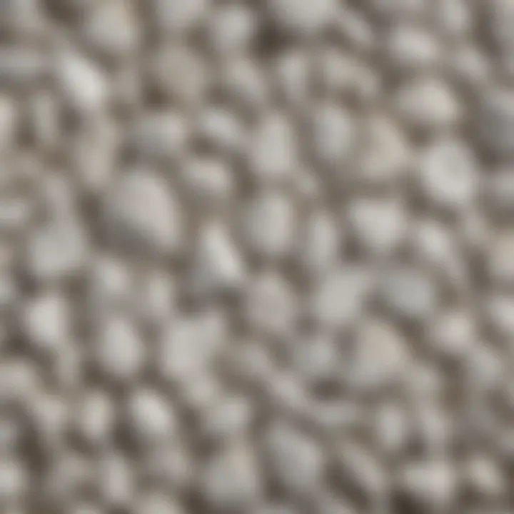 A collection of smooth white rocks showcasing various textures and shapes