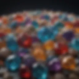 Sparkling Gemstones in Rock Tumbler