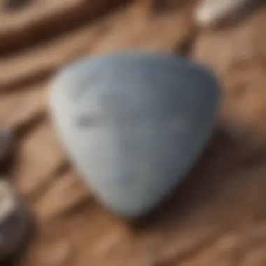 Close-up of a high-quality steel rock pick with a comfortable grip