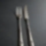 Elegant sterling silver fork with intricate design