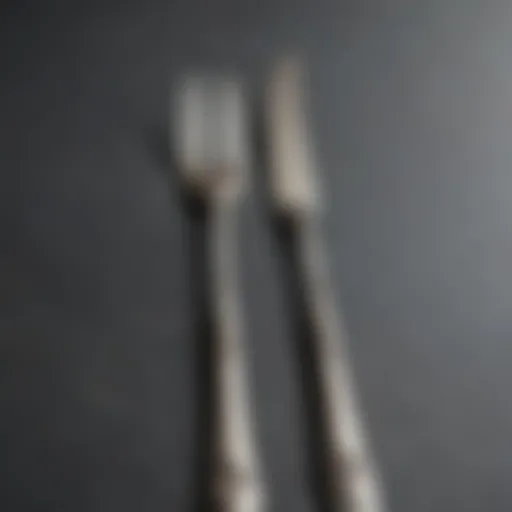 Elegant sterling silver fork with intricate design