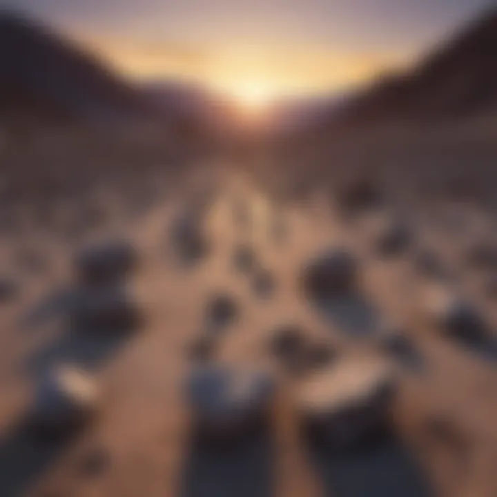 Sunset Over Death Valley with Moving Rocks