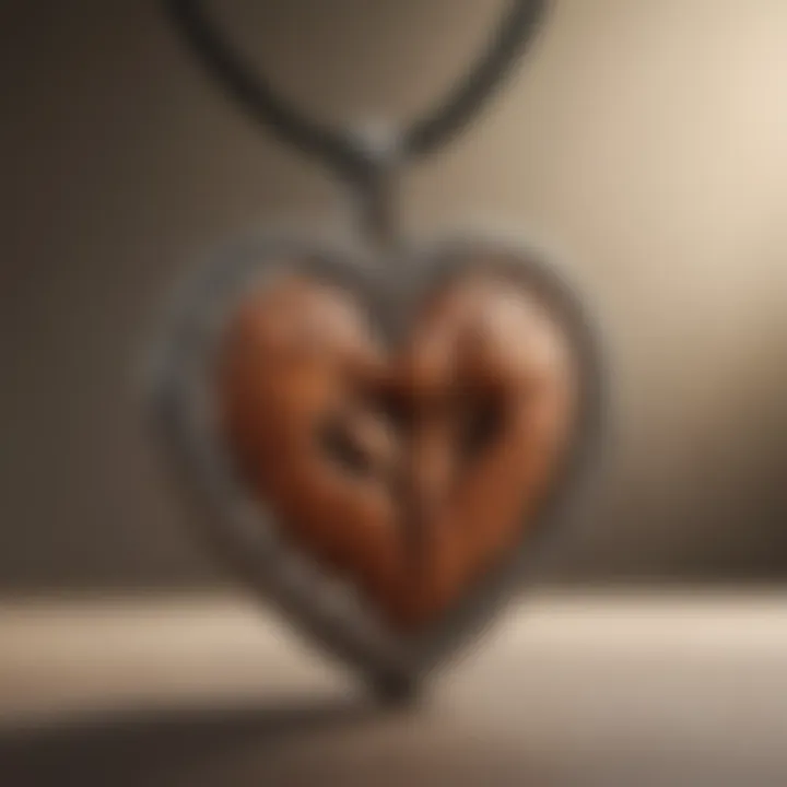 Symbolic Representation of Love in Fossil Heart Necklace