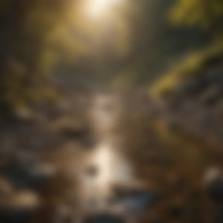 A serene creek bed ideal for gold panning