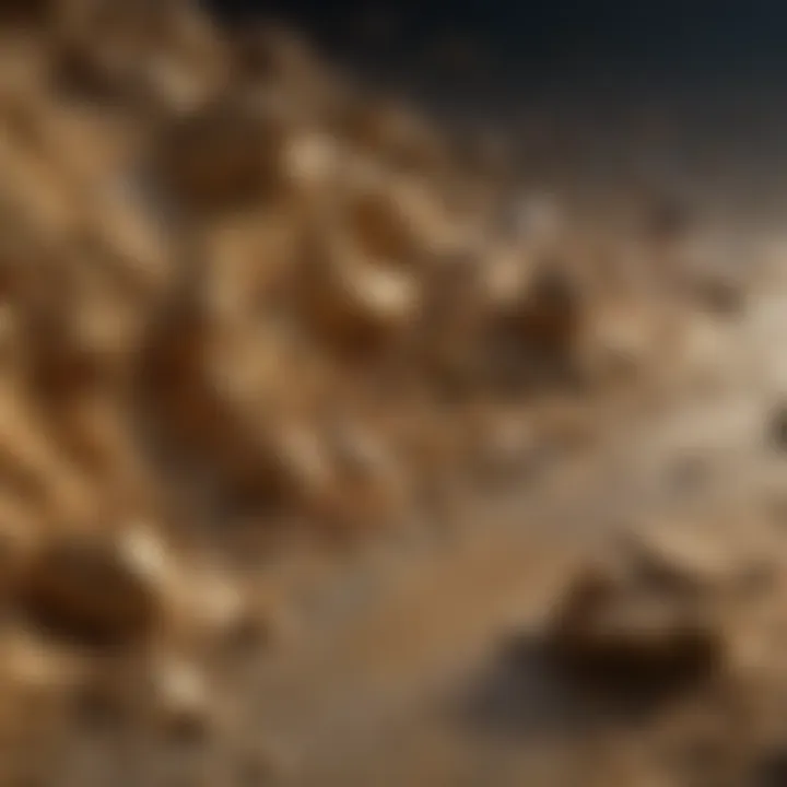 Various sediment types analyzed for gold content
