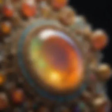 A stunning close-up of a natural Ethiopian opal displaying its vibrant play-of-color.
