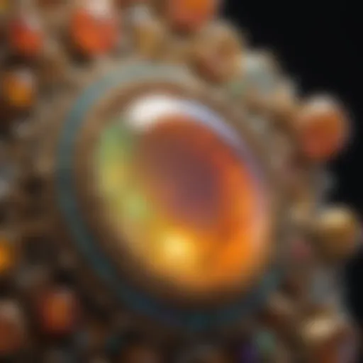 A stunning close-up of a natural Ethiopian opal displaying its vibrant play-of-color.