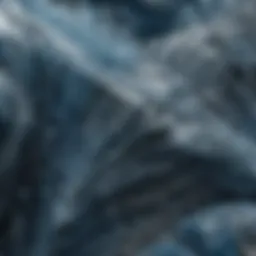 Close-up of quartz with blue veins showcasing its unique texture and pattern