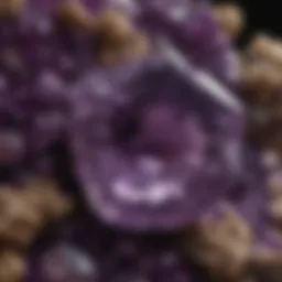 Stunning deep purple Uruguay amethyst cluster showcasing exceptional clarity