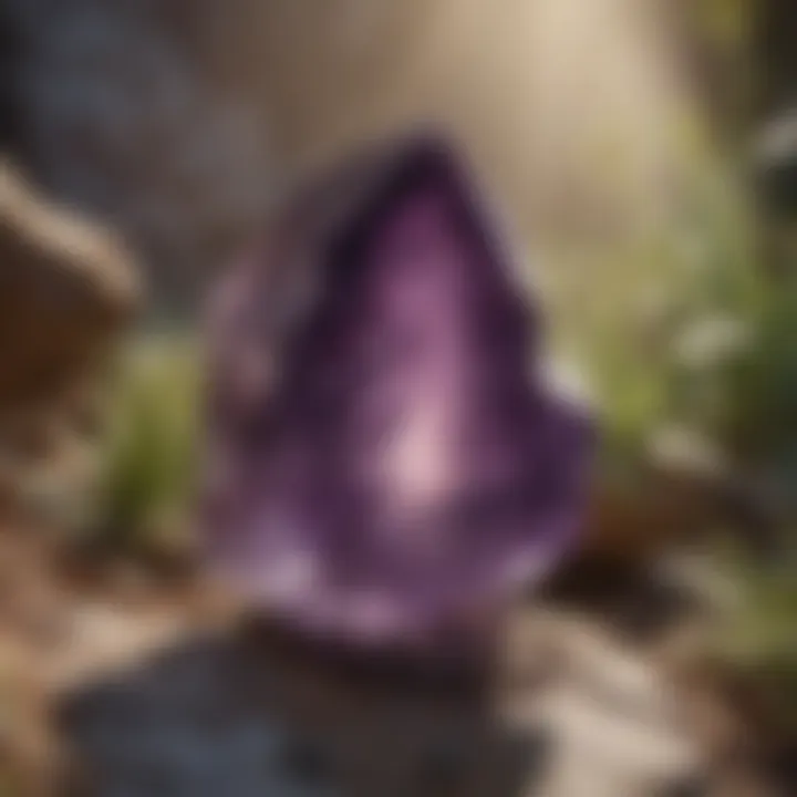 Geological formation of Uruguay amethyst in its natural habitat