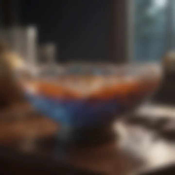 Harmonious vibrations of a crystal cleansing bowl
