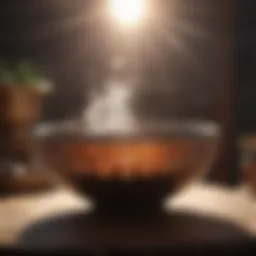 Mystical resonance of a crystal cleansing bowl