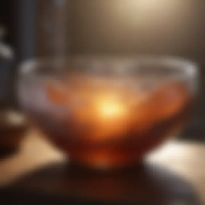 Serenity emanating from a crystal cleansing bowl