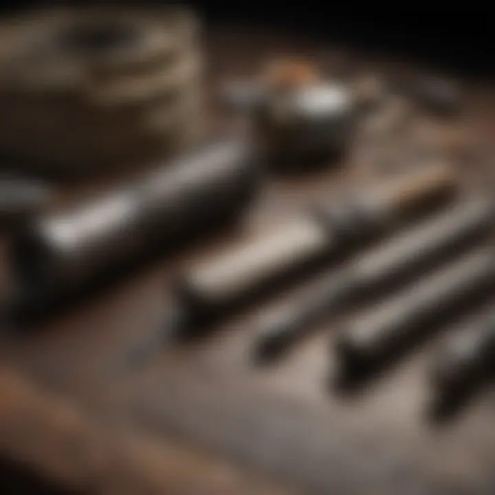 Essential maintenance tools for rock polishers displayed neatly
