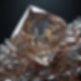 A close-up of a diamond crystal showcasing its unique crystalline structure