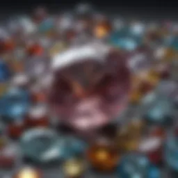 A dazzling array of clear gemstones showcasing their brilliance and clarity