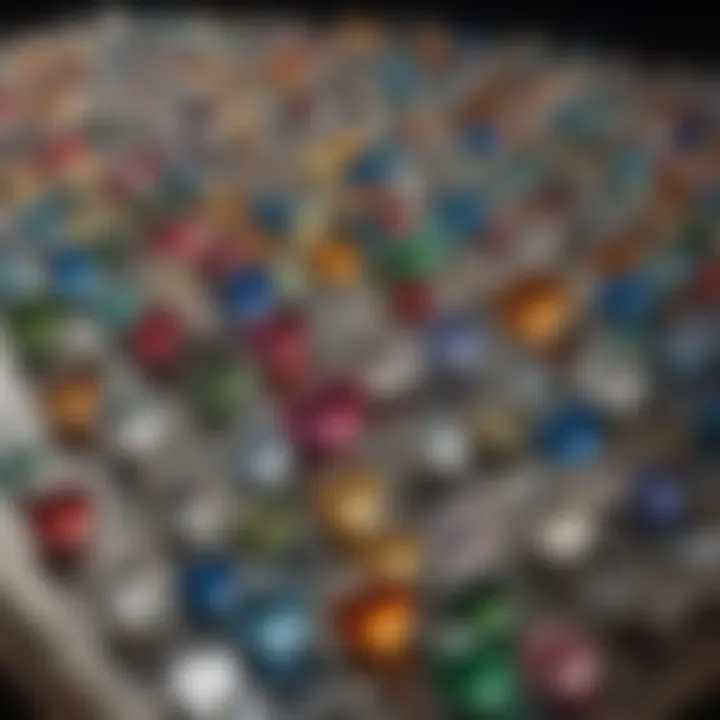 A collection of clear gems displayed in an elegant setting, emphasizing their market value and desirability