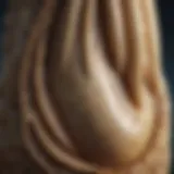 Close-up of a Mosasaurus tooth showcasing its unique morphology