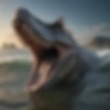 Ecological Role of Mosasaurus Illustration depicting the ecological role of Mosasaurus in prehistoric oceans