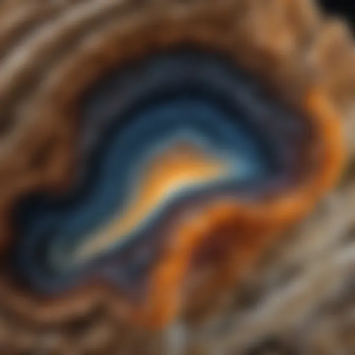 A geological cross-section illustrating the environment conducive to geode formation