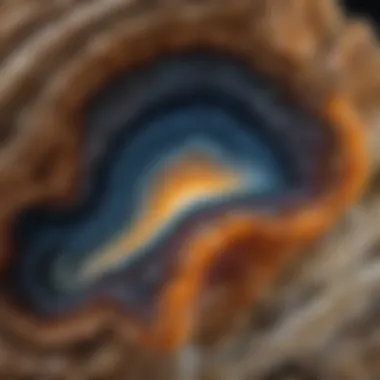 Geological Cross-Section of Geode Formation A geological cross-section illustrating the environment conducive to geode formation