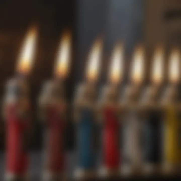 An array of butane torches highlighting various models and functionalities.