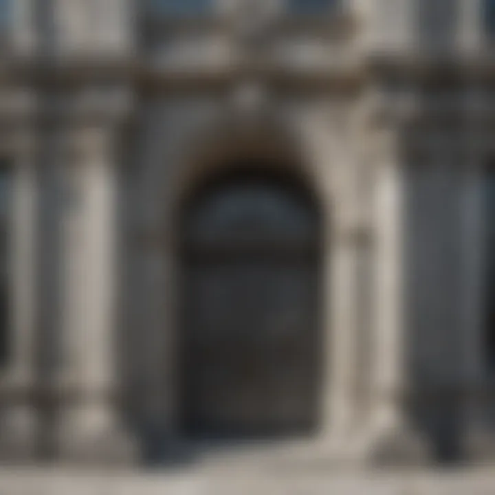 An artistic representation of greyish stone used in modern architecture