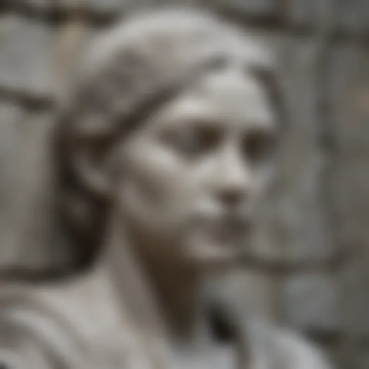 An intricate sculpture carved from greyish stone highlighting its artistic potential