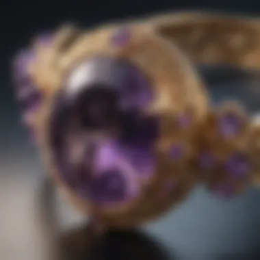 Exquisite Amethyst Jewelry Design An exquisite piece of amethyst jewelry designed with intricate craftsmanship.