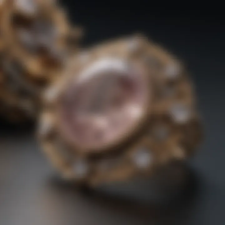 A beautifully crafted piece of jewelry featuring quartz, highlighting its artistic value.