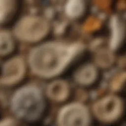 A diverse collection of fossils showcasing different species