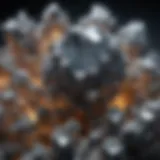 Close-up of galena mineral showcasing its metallic luster and crystalline structure