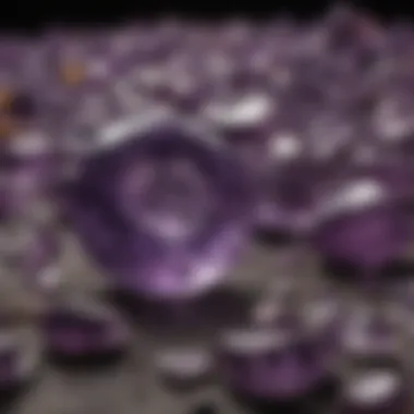 A graph illustrating the market demand trends for amethyst over the past decade.
