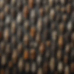 Ancient arrowheads displayed in a collection