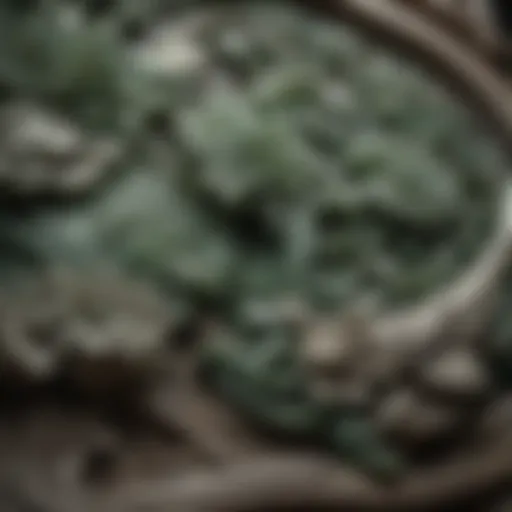 Exquisite jade carving showcasing intricate details