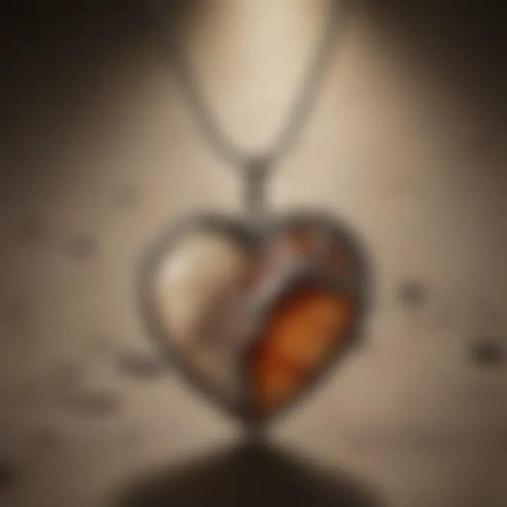 Timelessness of Fossil Heart Necklace