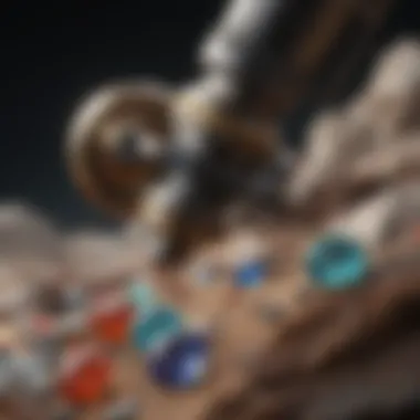Microscopic Examination of Gemstones Gemstone microscope close-up
